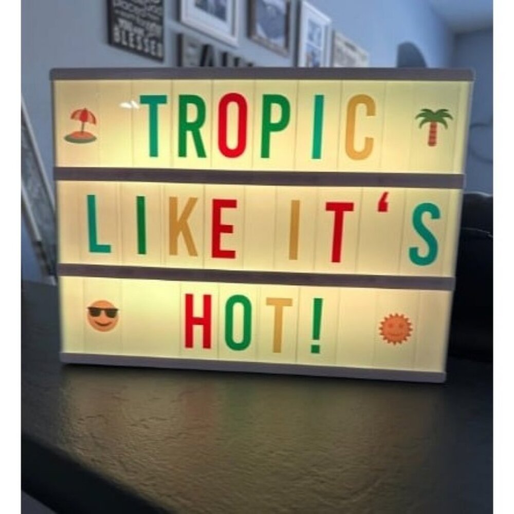 Cinema Light Box Color Changing with 400 Letters & Emojis, Remote Control